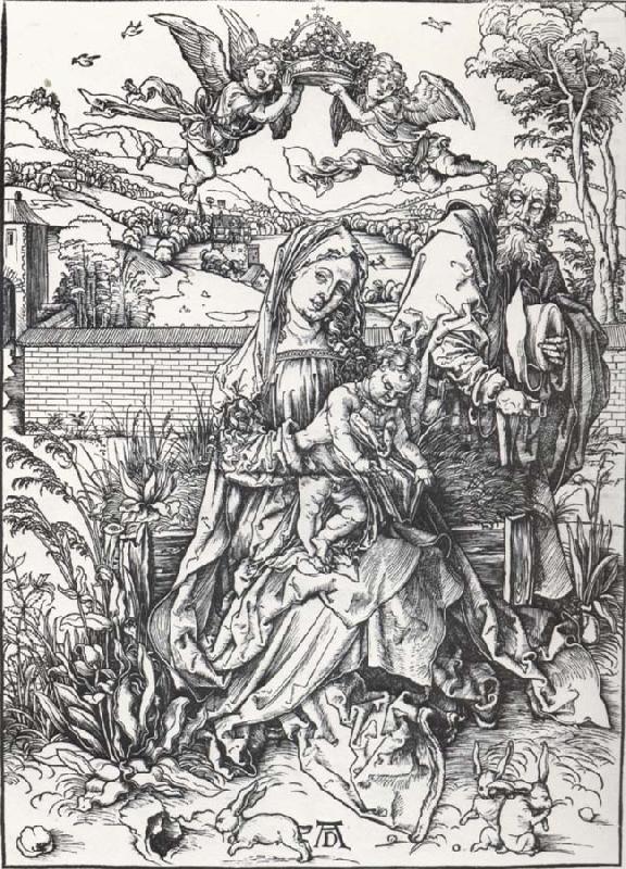 Albrecht Durer The Holy Family with three rabbits china oil painting image
